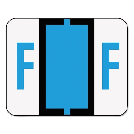 Smead Label, Alphabetic, Color-Coded, Letter F, Blue, 500/Roll 67076